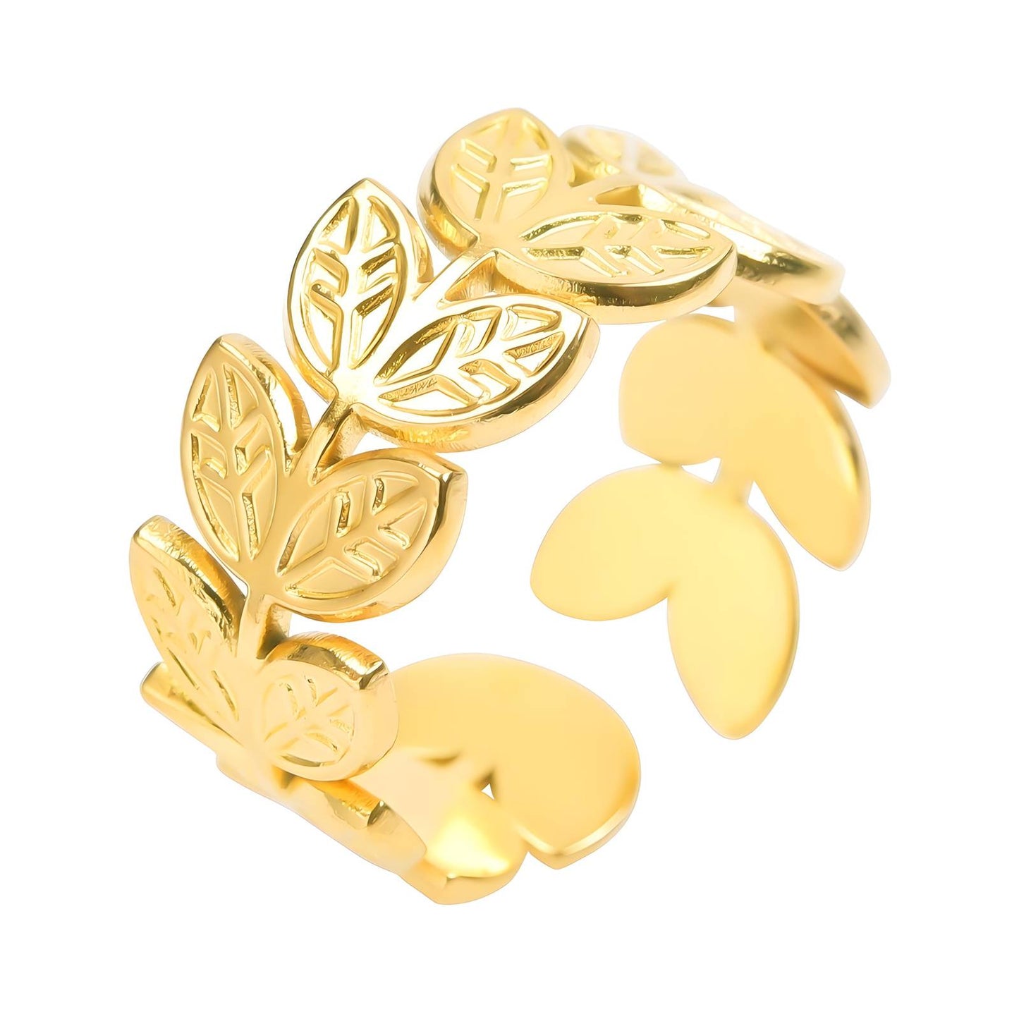 Golden Laurel Ring