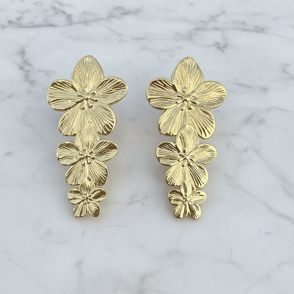 Golden Cascade Earrings