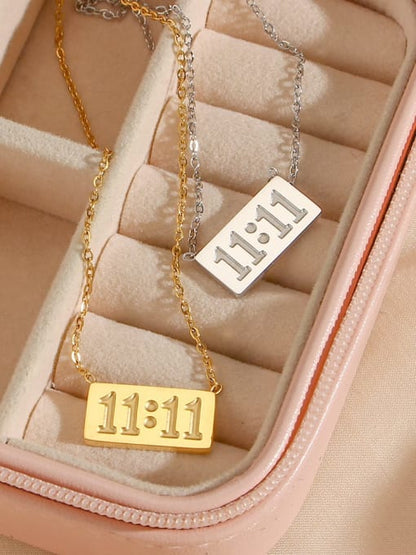 Angel Number Necklace Gold