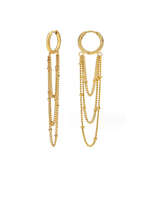 Cascade Chain Hoop Earrings
