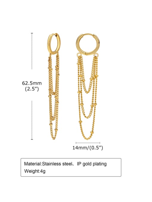 Cascade Chain Hoop Earrings