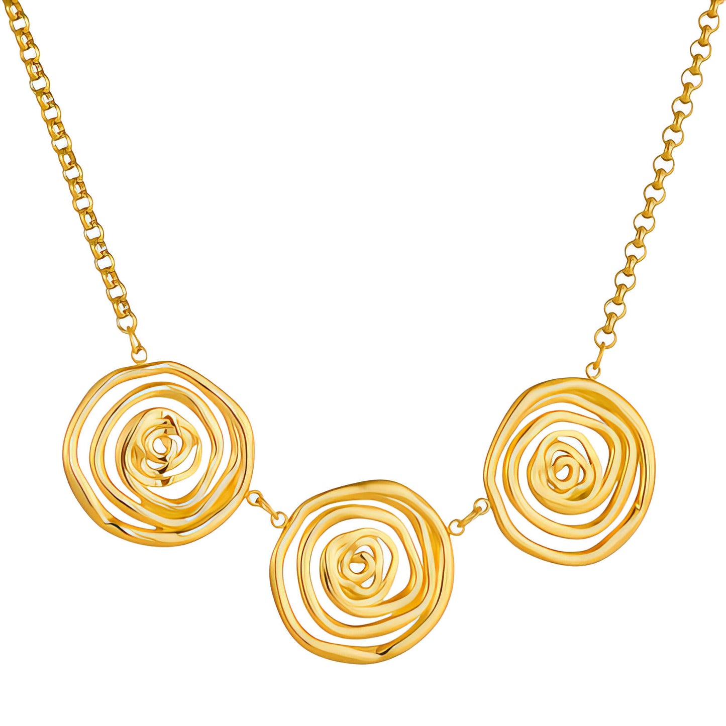 Golden Whirl Necklace