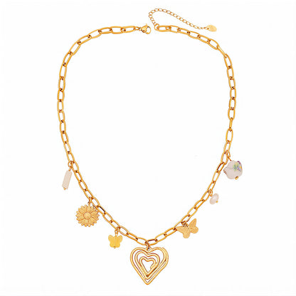 Golden Harmony Charm Necklace