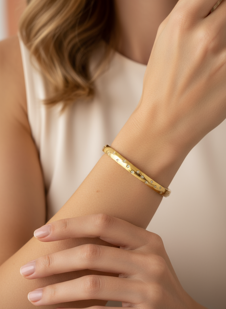 Starlit Gold Bangle