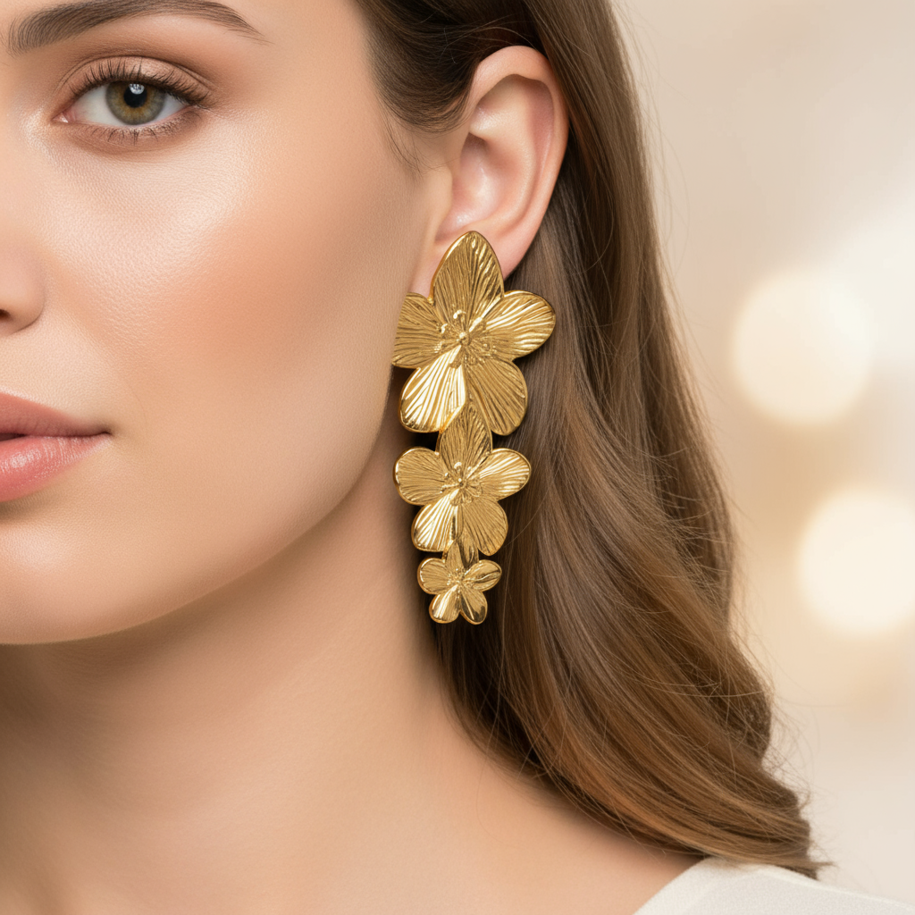 Golden Cascade Earrings