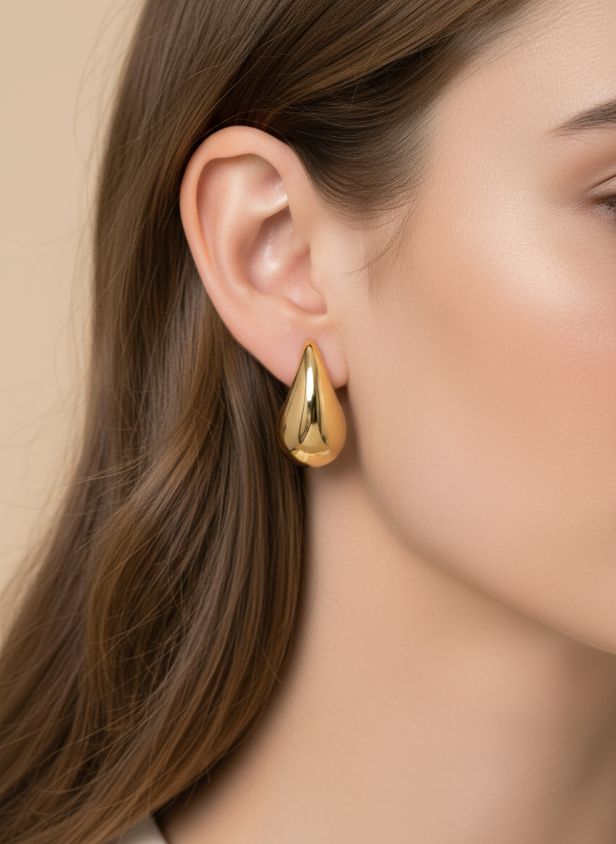 Golden Teardrop Earrings