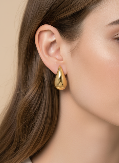 Golden Teardrop Earrings