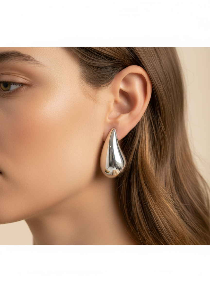 Silver Teardrop Earrings