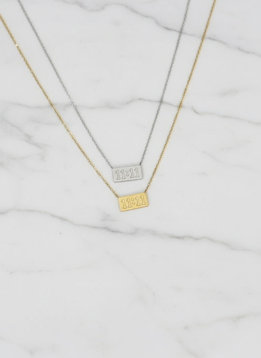 Angel Number Necklace Gold