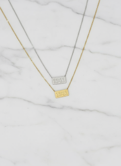 Angel Number Necklace Gold