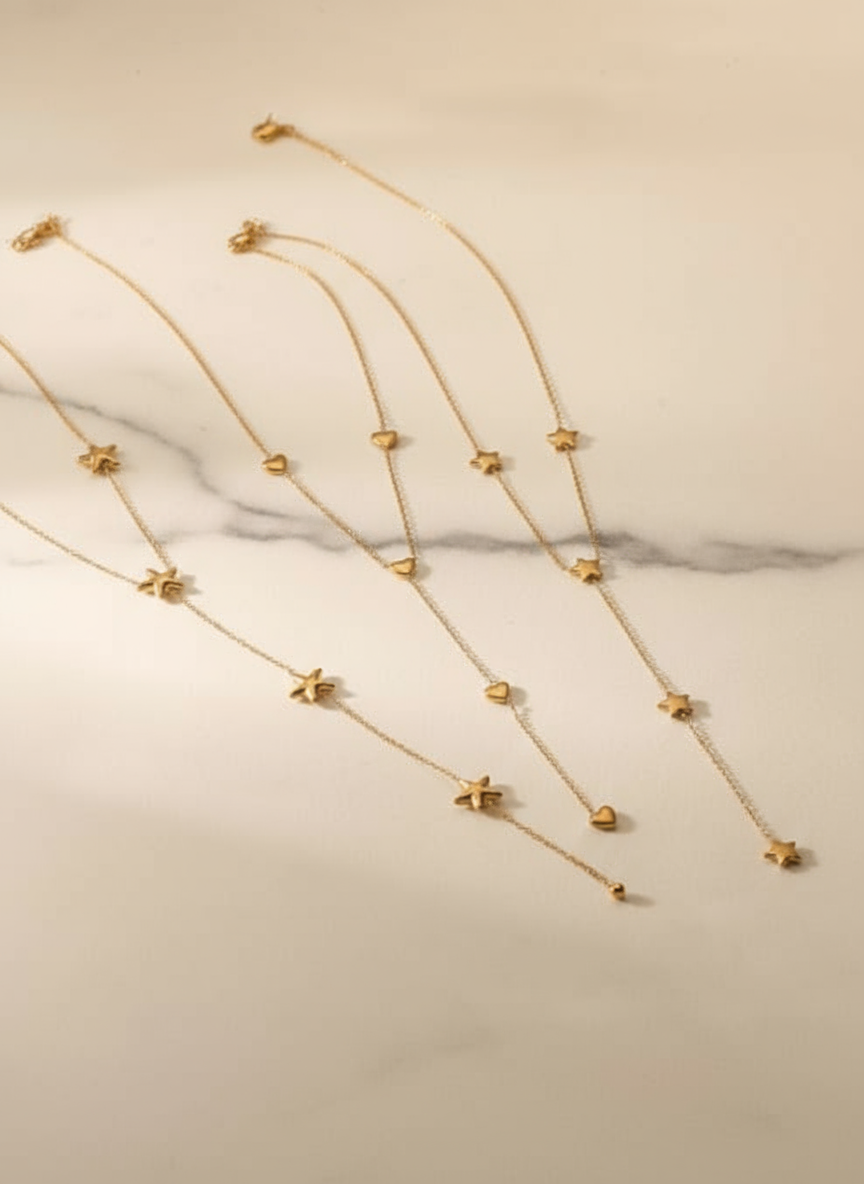 Eternal Hearts Lariat Necklace