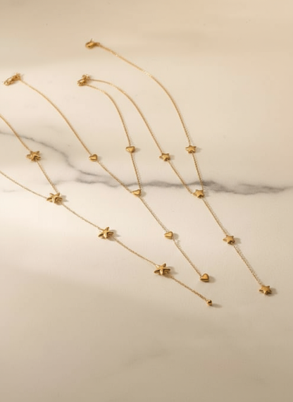 Eternal Hearts Lariat Necklace