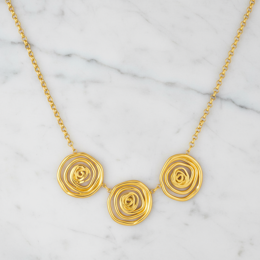 Golden Whirl Necklace