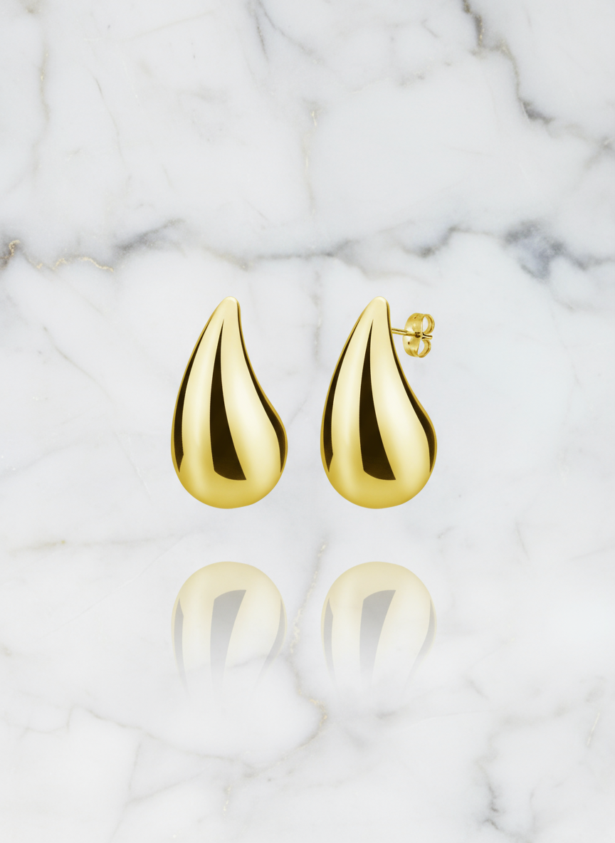 Golden Teardrop Earrings
