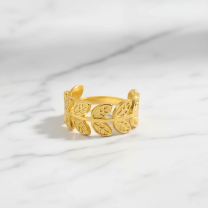 Golden Laurel Ring