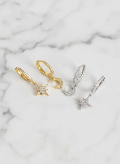 Moon and Star Sparkle Hoop