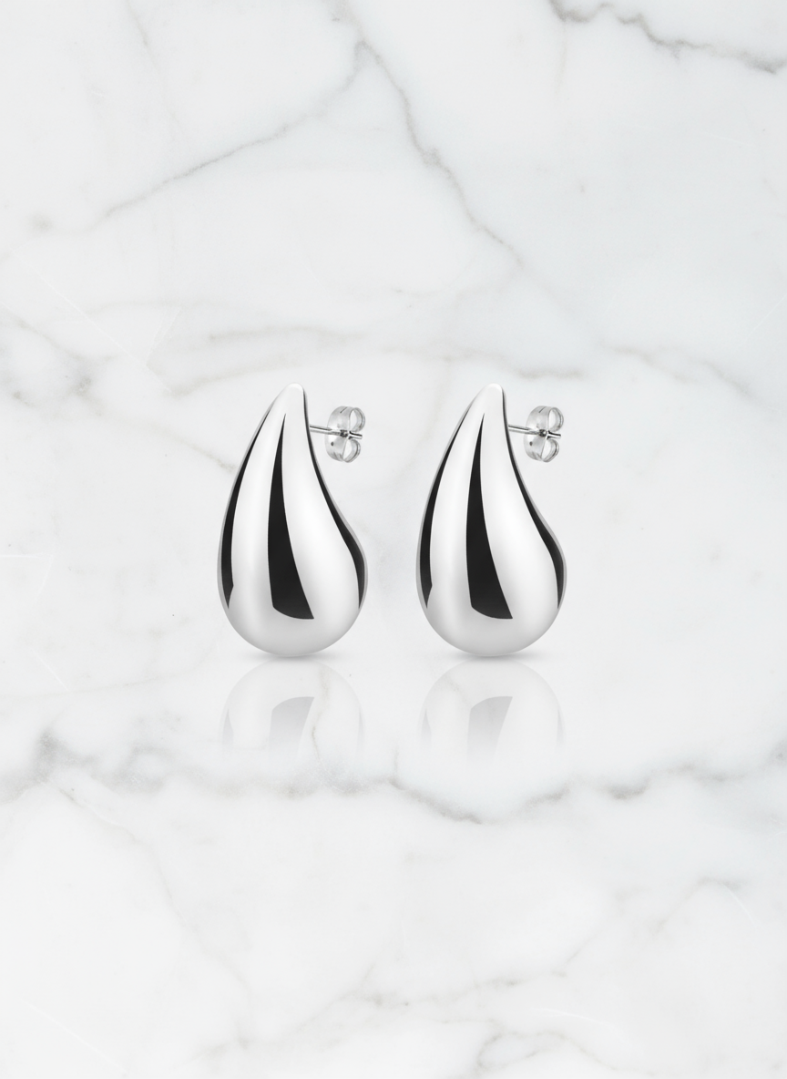 Silver Teardrop Earrings